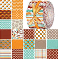 Hosuly 40 Pcs Fall Fabric Orange Jelly Fabric by Hosuly