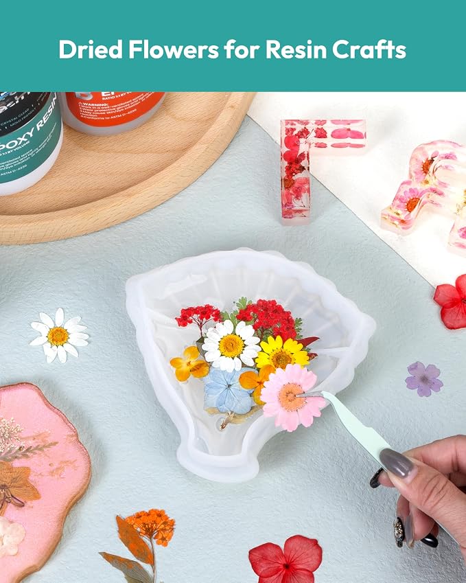 Dried Flowers, Resiners 100Pcs Pressed Flowers - Image 3
