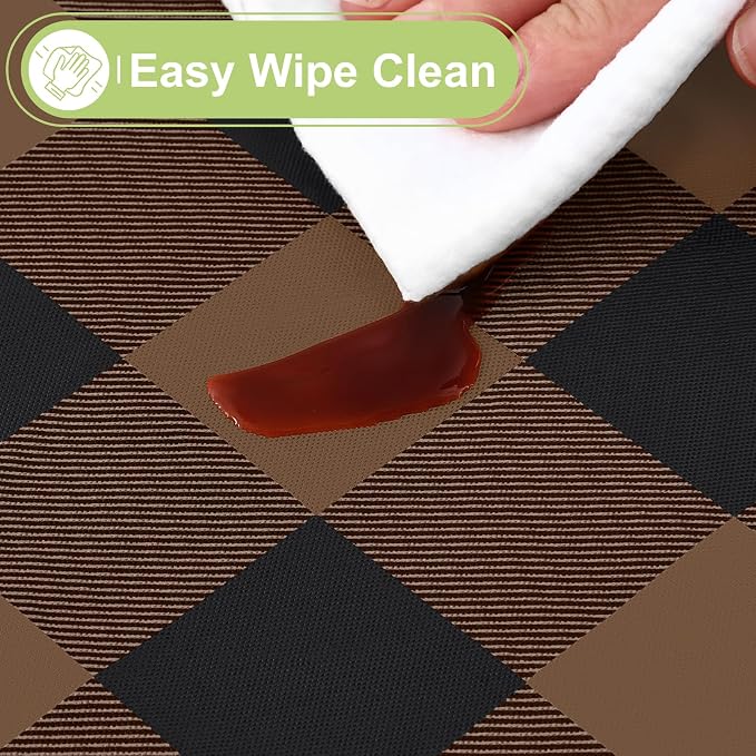 Smiry Rectangle Table Cloth, Waterproof Vinyl Tablecloth - Image 3