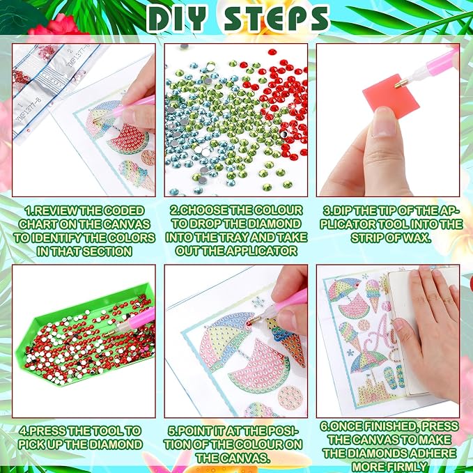 Trandraft 13 Pcs Interchangeable Monthly Diamond Art Kits - Image 4