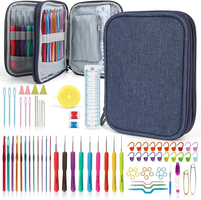 Katech 85-Piece Crochet Hooks Set, Crochet Hook Kit by Katech