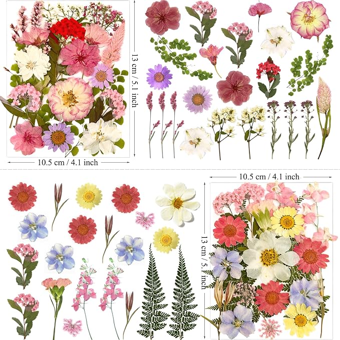 MIKIYA 90Pcs Pink Dried Pressed Flowers - Image 6