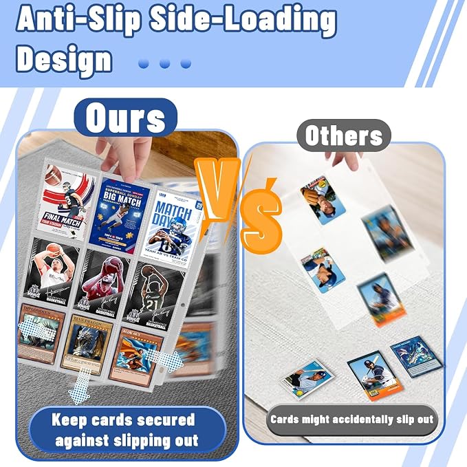7200 Pockets Trading Card Binder Sleeves, Baseball Card Sleeves Fit - Image 5