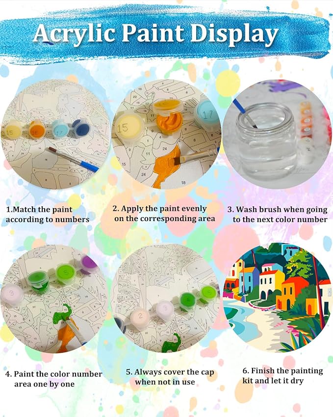 TOCARE Beach Paint by Numbers Kit - Image 7