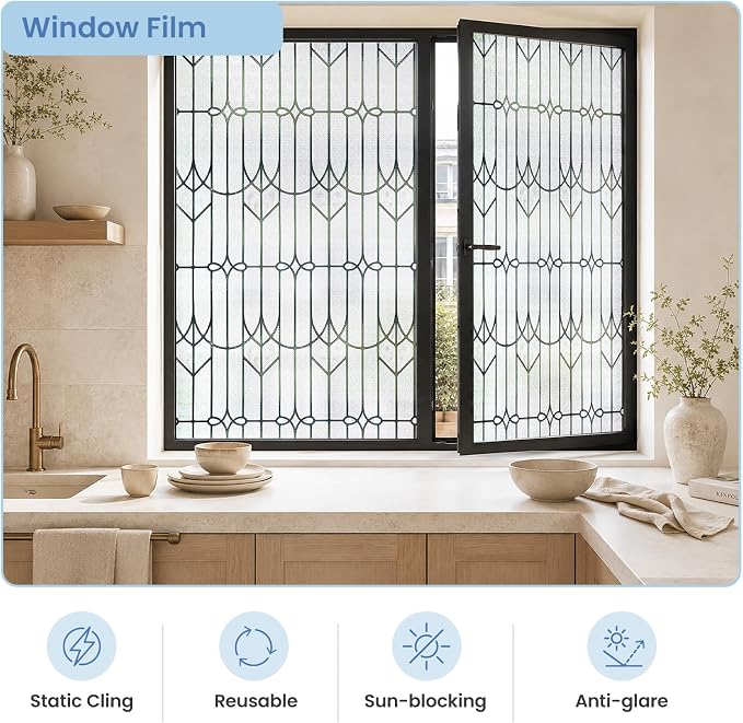 3D Stained Glass Window Film, Decorative Window Privacy Film - Image 2