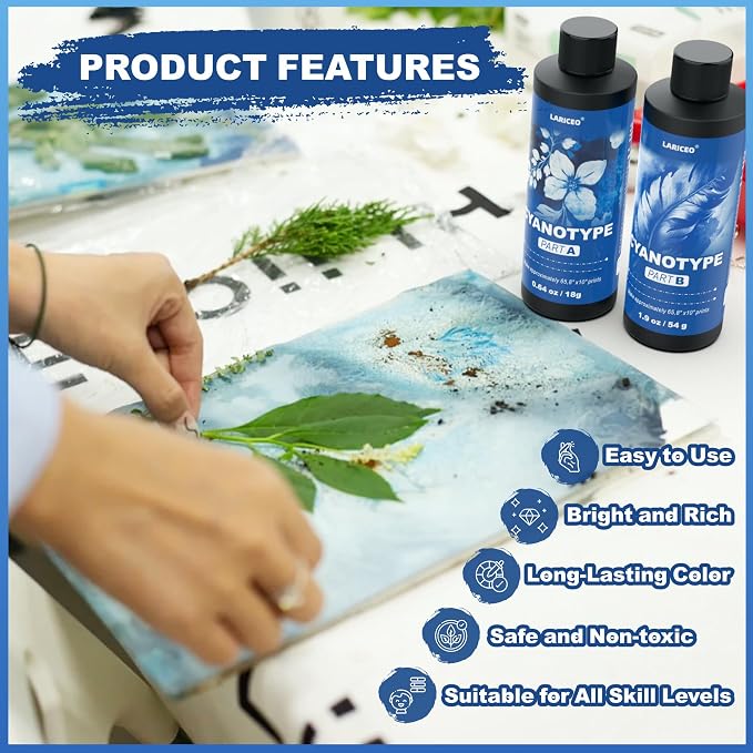 Cyanotype Solution Kit with 7 Tools, Cyanotype Chemicals Sensitizer Set - Image 8