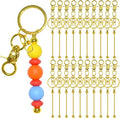 60 Pcs Beadable Keychains Bulk Kit – DIY Keychain Making Supplies by DNLEGULI