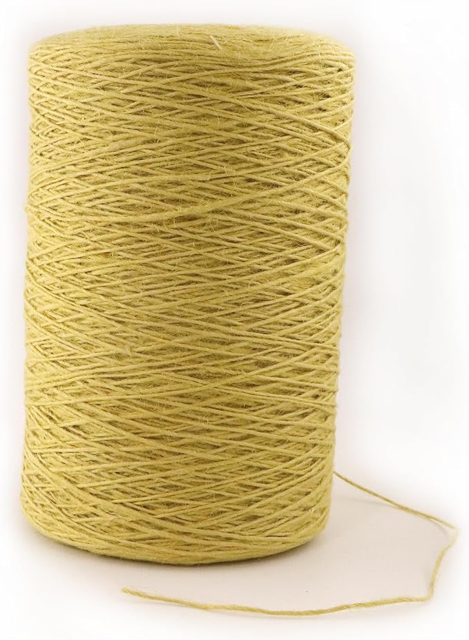 1mm x 2500 Feet Yellow Jute Rope, Twine for Gardening Tomato Climbing Plant Tie Floristry Crafts Gift Wrapping Packing Decor