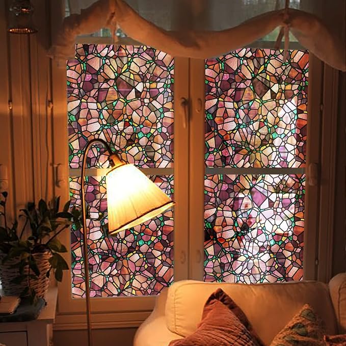 funlife Original Hand-Drawn Stained Glass Window Film, Reusable Double-Sided - Image 7