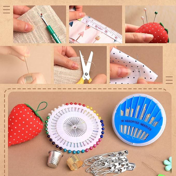 Basic Sewing Kit 196 Pcs Sewing Accessories and Supplies Sewing Repair Kits - Image 7