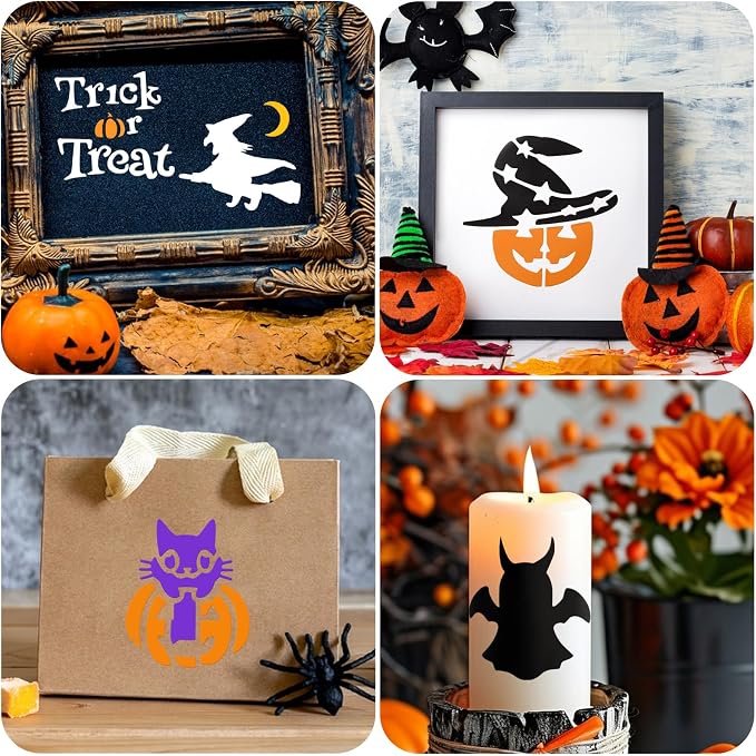 72 PCS 3x3 Inch Halloween Stencils - Image 6