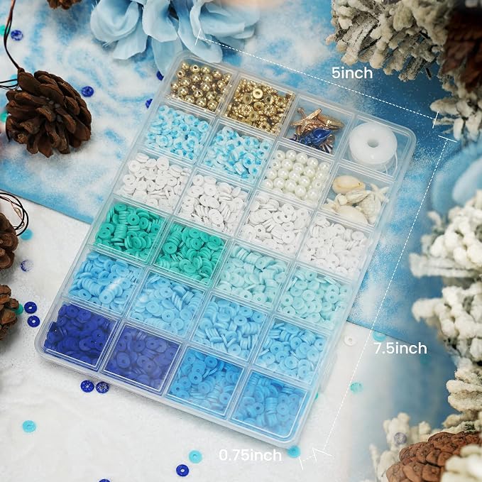 Gionlion Clay Beads for Bracelets, Charms Bracelet Kit and Crafts DIY Gifts for - Image 3