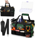 Tool Bag 16Inch Heavy Duty 16-Pocket Tool Box Organizer Storage Portable Toolbox Organization with Soft Handle Carrying Garden Toolbag for Father's Day Dad Men Mechanic Small Storage Box