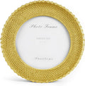 Cuspin 6x6 Round Picture Frame, Vintage Gold 6 inch Circle Frame Rattan by Cuspin