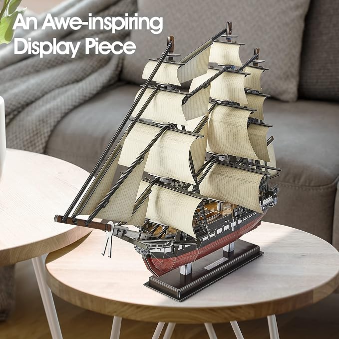 CubicFun 3D Ship Puzzles for USS Constitution Sailing Boat Models for Adults - Image 5