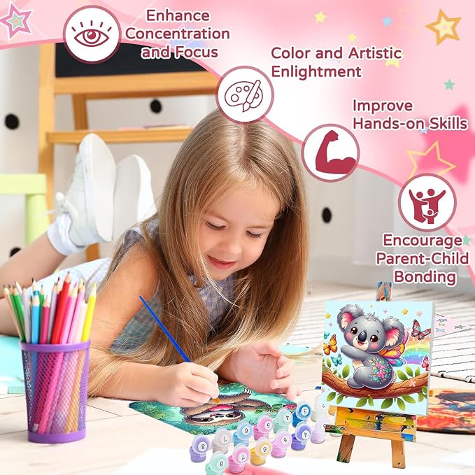 cviokrdu 4 Pack Paint by Numbers Kit - Image 5