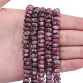 Songxi 5x8mm Natural Red Sesame Jasper Stone Rondelle Beads, Gemstone by SongXi