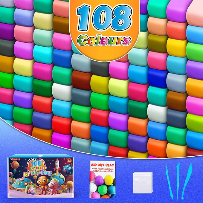 Air Dry Clay, 108 Colors Modeling Magic Clay - Image 2