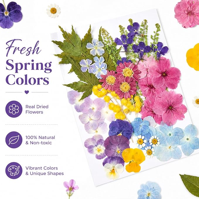 Real Dried Pressed Flowers for Crafts, Scrapbooking, Card Making, DIY - Image 5