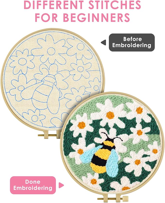 TINDTOP Punch Needle Kits, DIY Punch Embroidery Kits - Image 3
