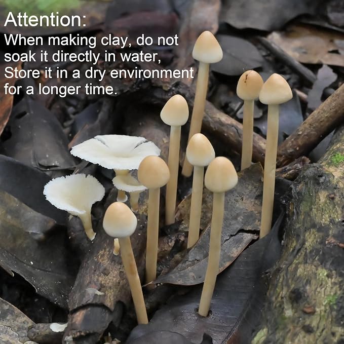8-Pack Handmade Clay Mushrooms - Image 5