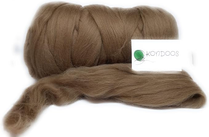 Kondoos Colored Natural Wool roving, 1 lb. Best Wool - Image 5