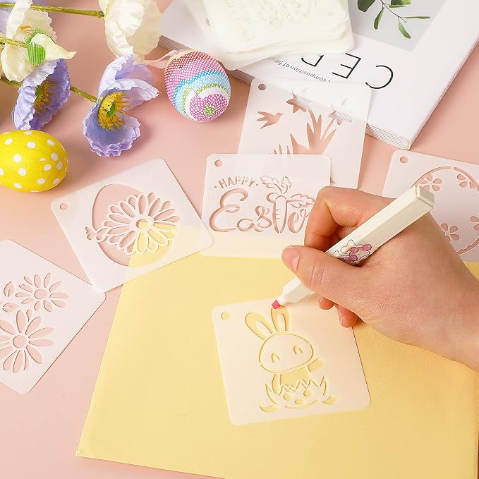 Augshy Easter Stencils, 56 Pack Holiday Stencils Easter Painting Stencils Set - Image 3