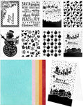FIVEIZERO 8 Pcs Embossing Folders by FIVEIZERO