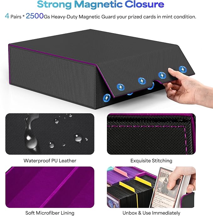 UAONO Trading Card Storage Box, Holds 2400 Sleeved Cards - Image 5