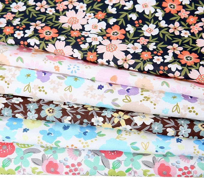 Cotton Fabric DIY Making Supplies Quilting Patchwork Fabric Fat Quarter Bundles by Antetek