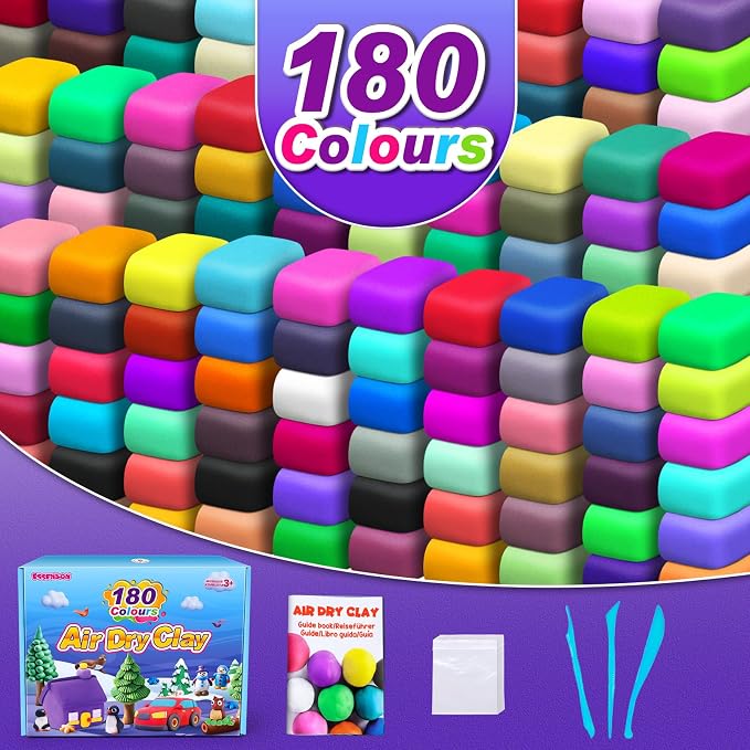 ESSENSON Air Dry Clay 180 Colors, Modeling Clay - Image 2