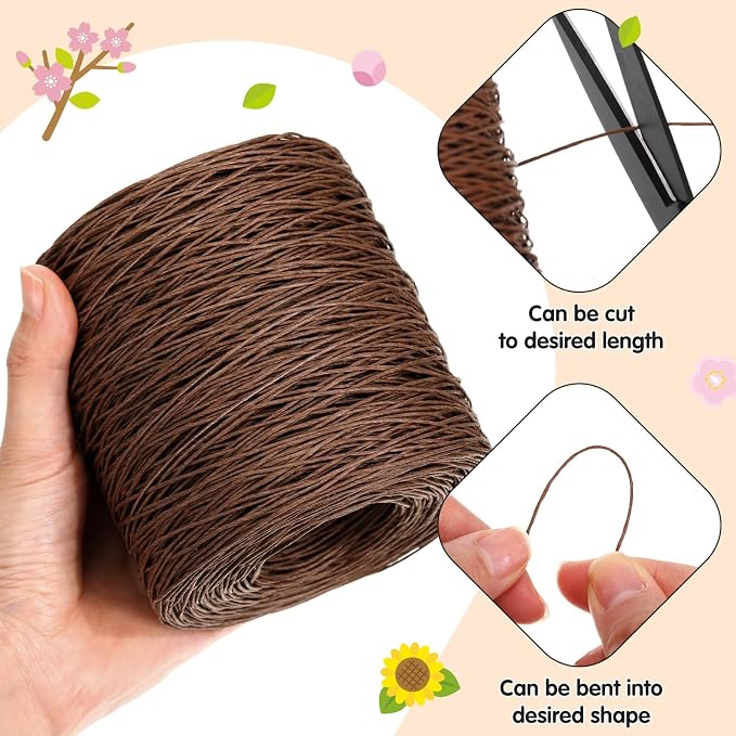 Syhood 1345 Feet Floral Vine Bind Wire Rustic Wrapping Wire - Image 3