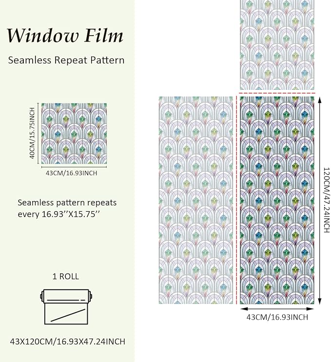 3D Vintage Stained Glass Window Film - Image 4
