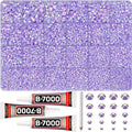 31000Pcs Lavender Rhinestones for Bedazzling, Mult Sizes 2-6mm Flatback Gems by Worthofbest