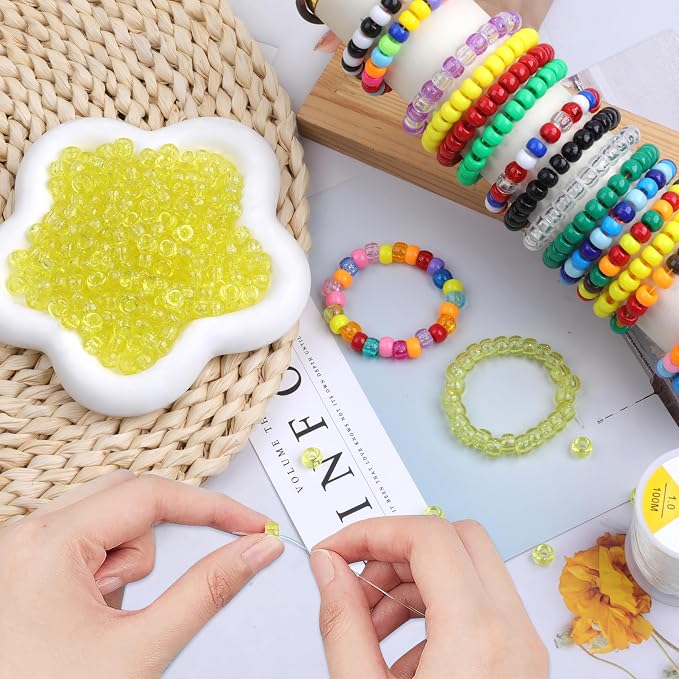 Plastic Pony Beads, for Bracelet, Hair Braiding, Friendship Bracelets, Jewelry - Image 4