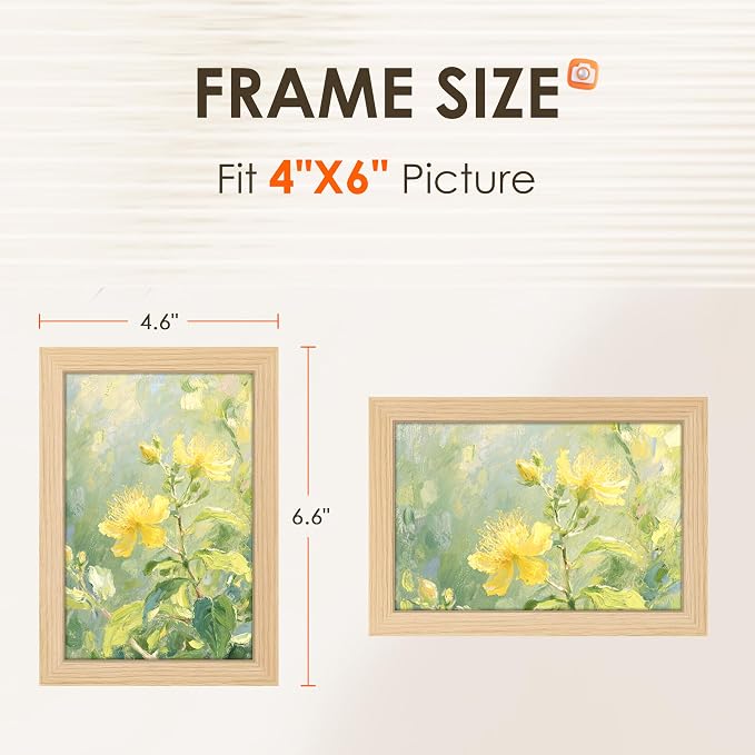 FIXSMITH 4x6 Picture Frame Set of 2, 4x6 Photo Frames - Image 2