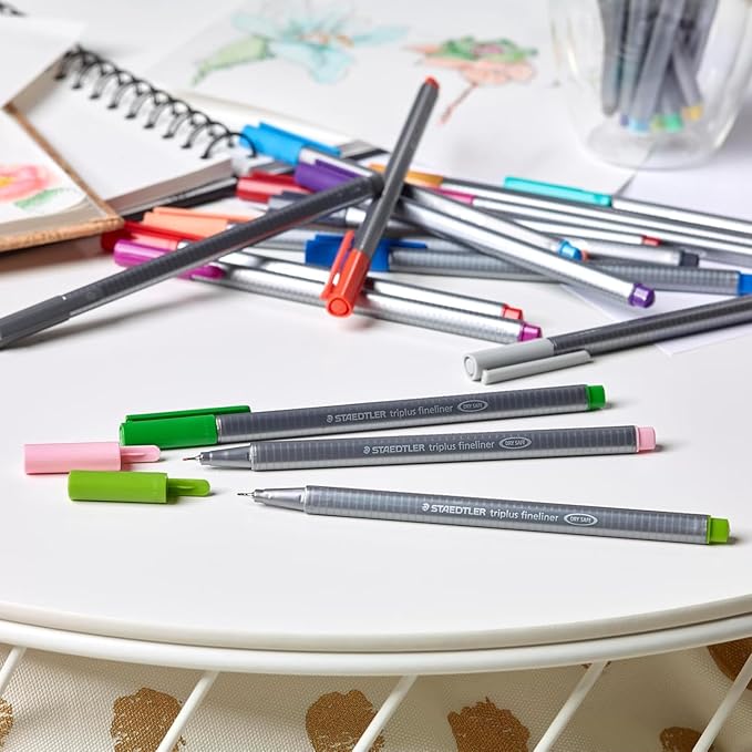 STAEDTLER triplus Fineliner 60pc Felt-Tip Pen Set: 0.3mm Assorted Colors - Image 4