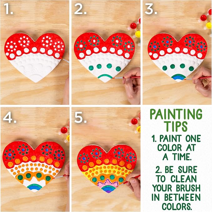 Creative Roots Mosaic Heart Stepping Stone, Includes 7-Inch Ceramic Stepping - Image 6