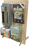 Torched Pegboard Display Stand for Jewelry, Craft Shows, Selling, Vendor Events, Tools, Peg Board Accessories Rack Organizer, XL 11.75" L x 4.3" W x 15.75" H, Natural