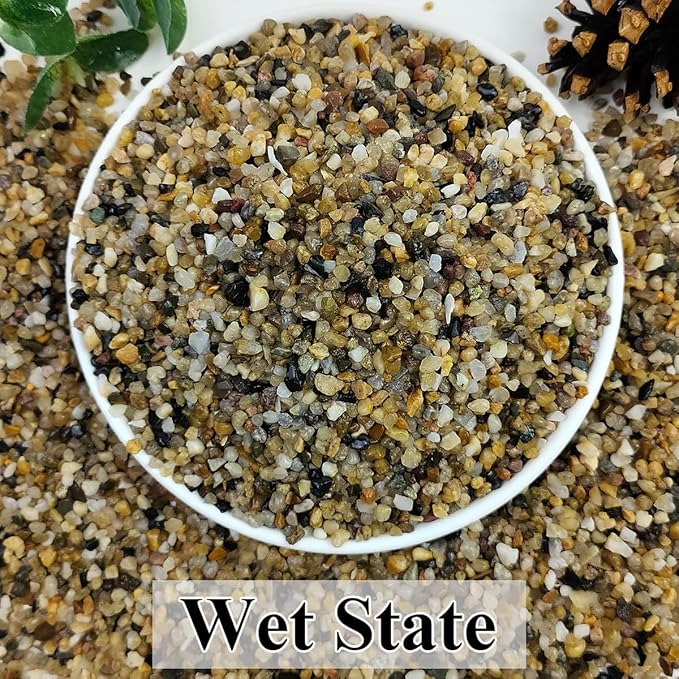 YISZM 10lbs Aquarium Gravel, 1/8" Natural River Rocks Succulent Cactus Pea - Image 2