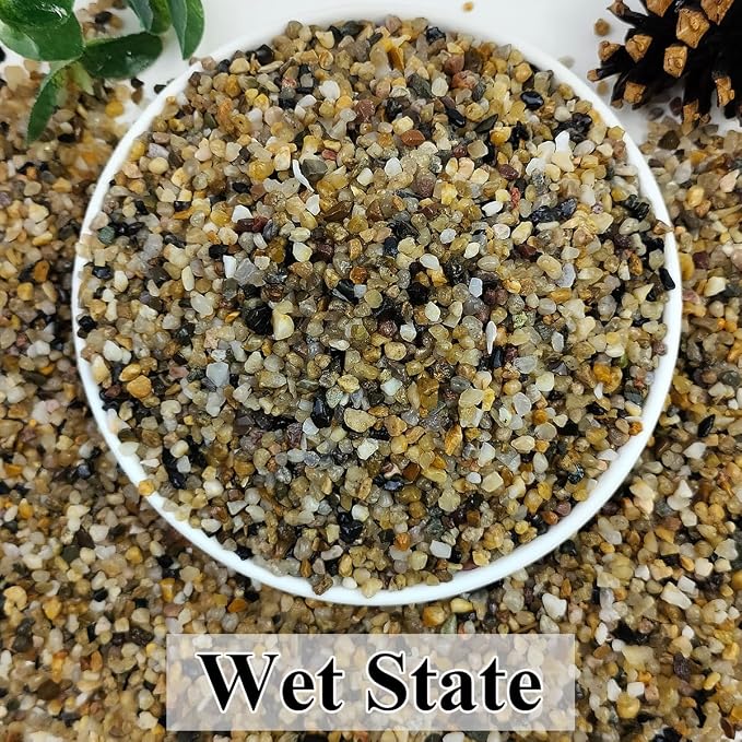 YISZM 20lbs Aquarium Gravel, 1/8" Natural River Rocks Succulent Cactus Pea - Image 2
