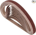 10 Pcs Sanding Belts 3/8 x 13 Inch 40 Grit Aluminum Oxide Abrasive Sandpaper for Belt Sander Metal Grinding Wood Working Weld Rust Removal