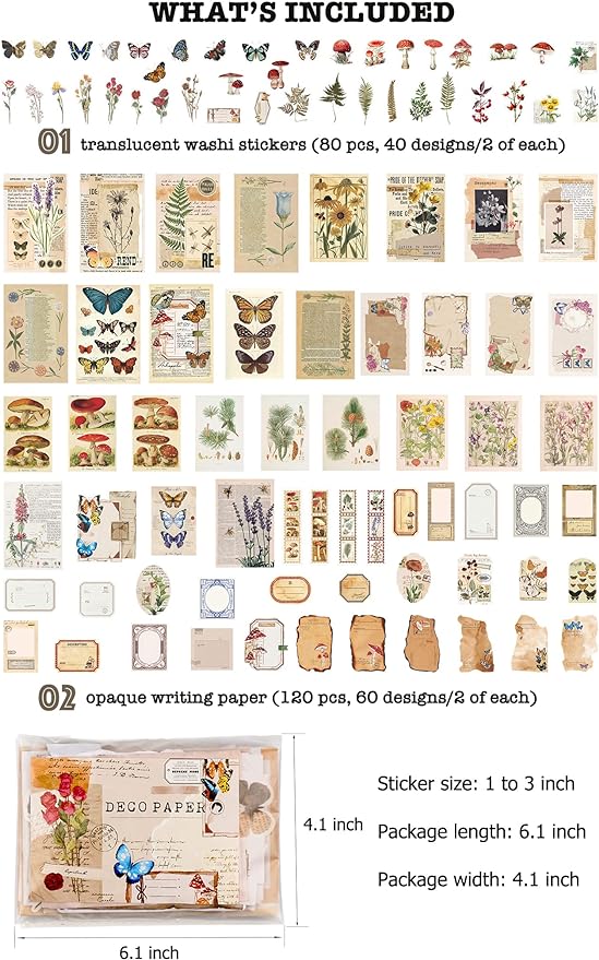 Knaid Vintage Scrapbook Supplies Pack - Image 2