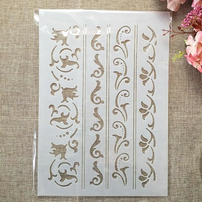 TIAMECH A4 Reusable Border Edge Corner Stencil - Image 3