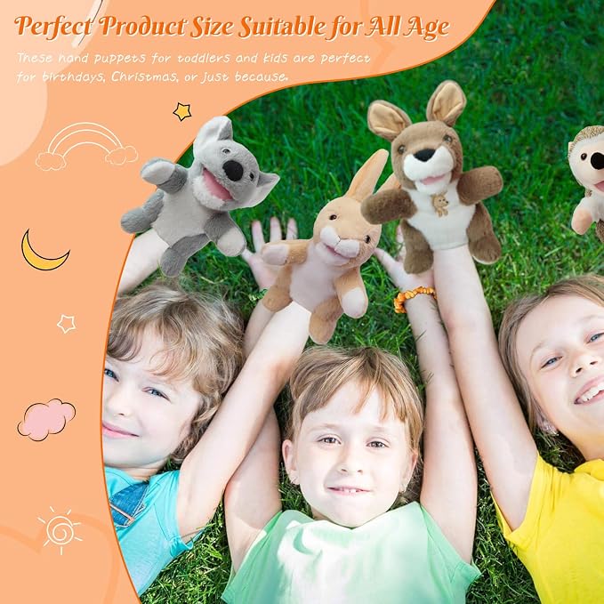 6 Pcs Animal Hand Puppets for Kids - Image 3
