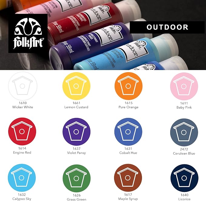 FolkArt Outdoor Gloss Acrylic Craft Paint Set Designed - Image 3