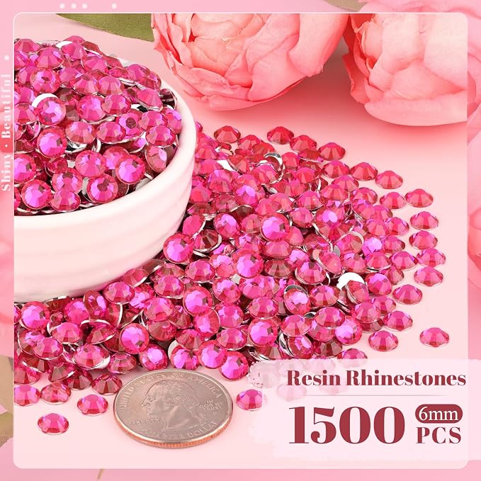 1500PCS 6mm Resin Rhinestones Bulk - Image 2