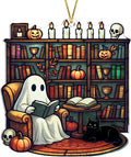 Halloween Faux Stained Glass Ghost Ornaments Acrylic, Halloween Decor Cute by Boyese