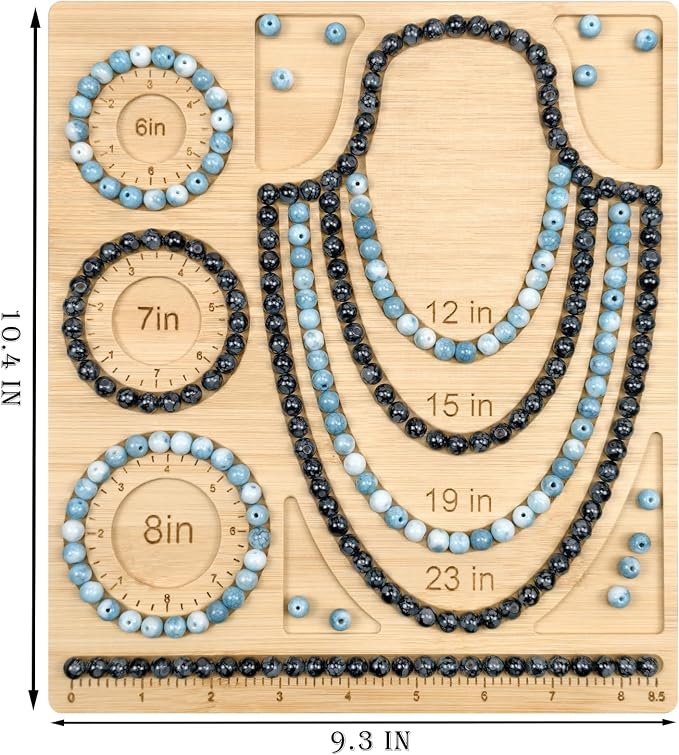 Petoysoso Bead Boards for Jewelry Making, Bamboo Beading Board for Necklace & - Image 2