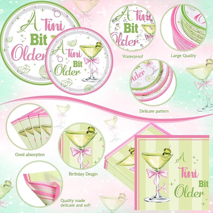 Pickmesh 400 Pcs A Tini Bit Older Birthday Party Plates and Napkin Decoration - Image 3